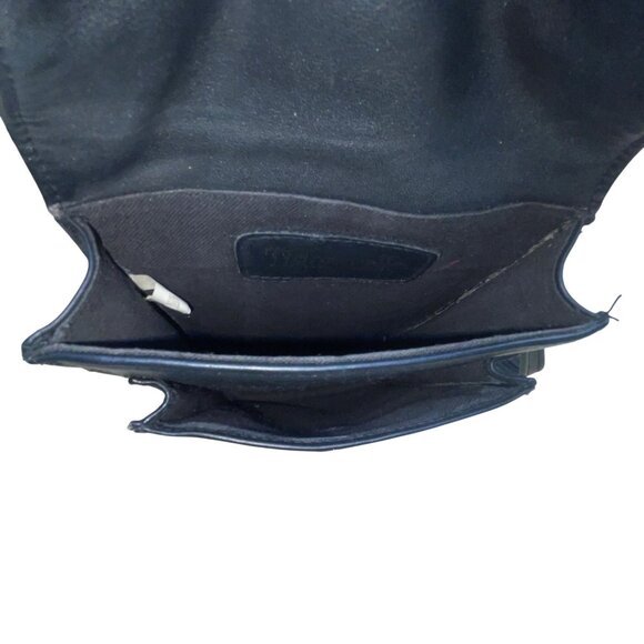 Tignanello Women’s Black Genuine Leather Adjustable Strap Gold Zip Crossbody Bag - Picture 11 of 15